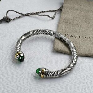 David Yurman Cable Bracelet Emerald